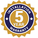 5 Years Warranty Badge - Homepage